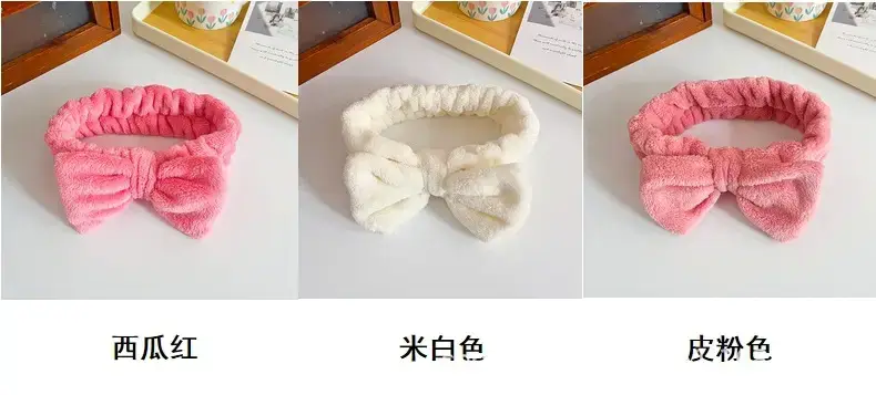 Plush Bow Hair Bands for Women Multi Color — feature 18