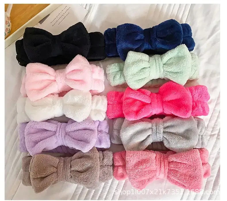 Plush Bow Hair Bands for Women Multi Color — feature 7