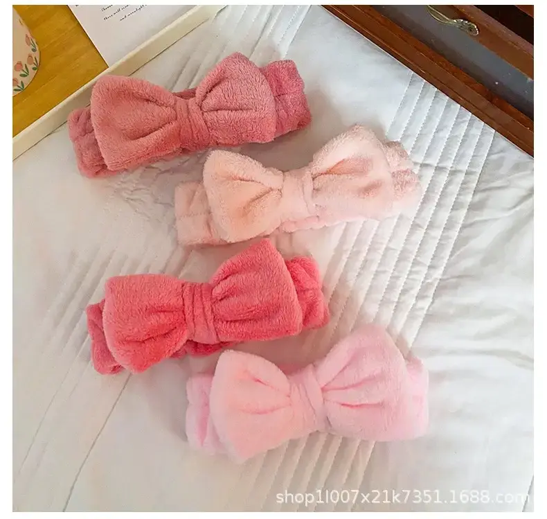 Plush Bow Hair Bands for Women Multi Color — feature 9