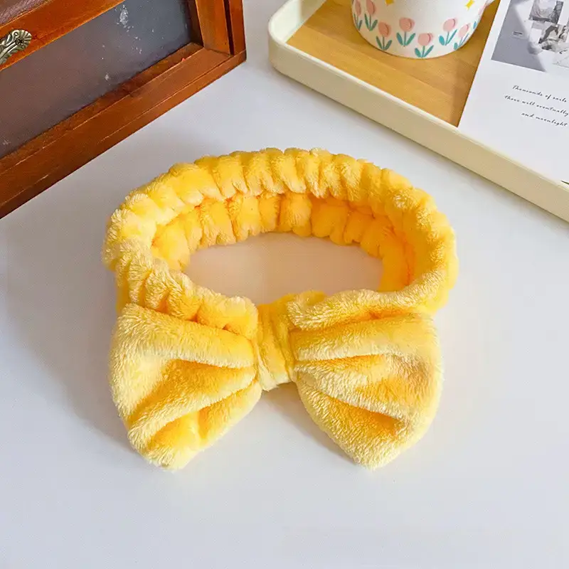Plush Bow Hair Bands for Women Multi Color - Image 11