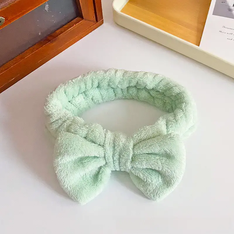 Plush Bow Hair Bands for Women Multi Color - Image 12