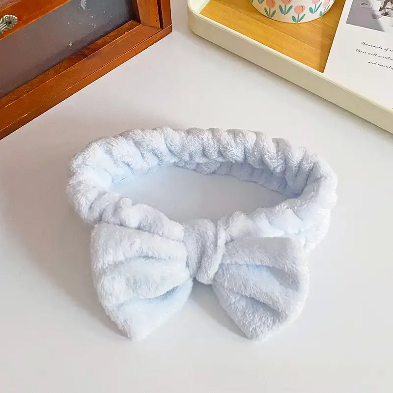 Plush Bow Hair Bands for Women Multi Color - Image 13