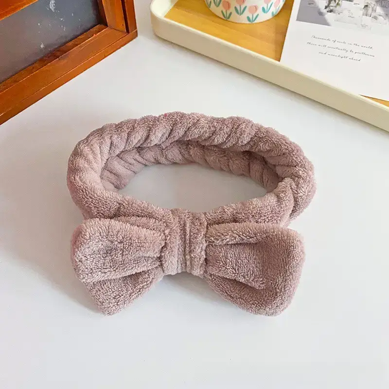 Plush Bow Hair Bands for Women Multi Color - Image 16