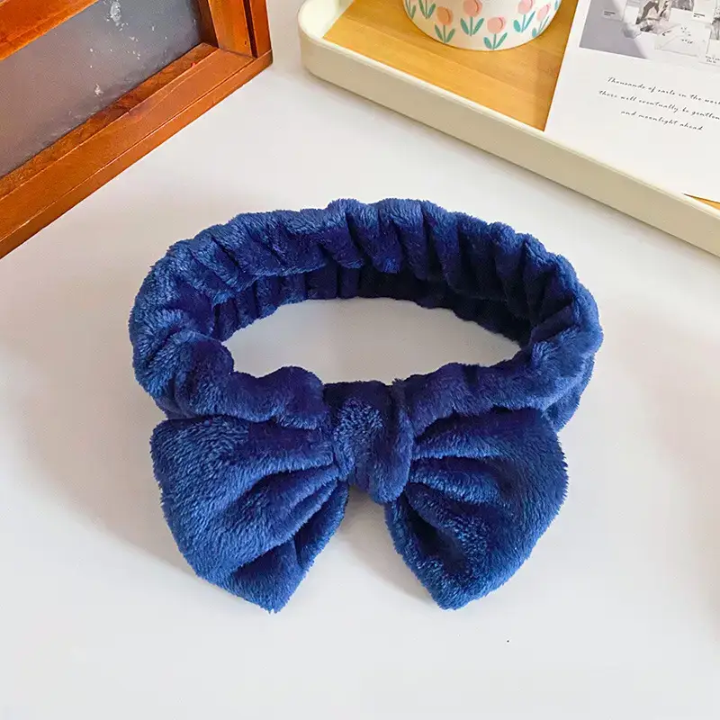 Plush Bow Hair Bands for Women Multi Color - Image 17