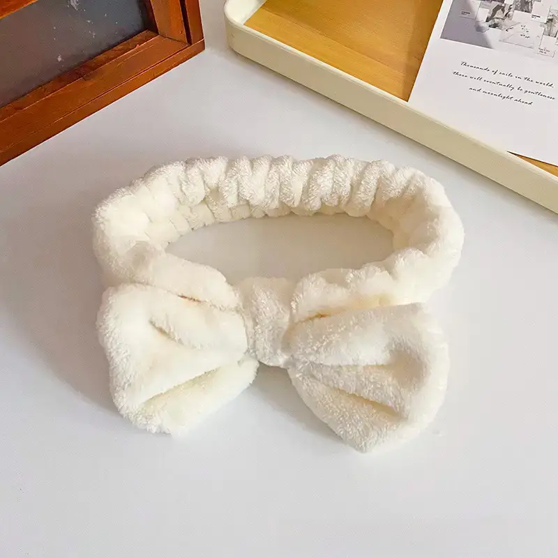 Plush Bow Hair Bands for Women Multi Color - Image 2