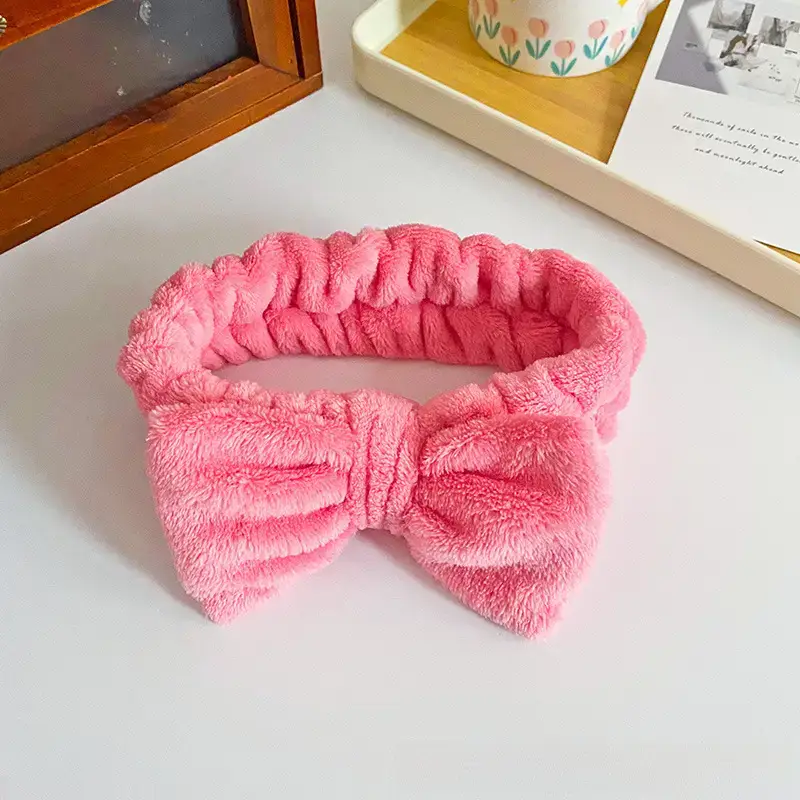 Plush Bow Hair Bands for Women Multi Color - Image 8