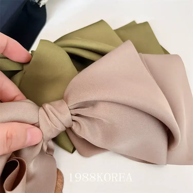 Korean Satin Bow Hairpin Light Luxury Spring Clip — feature 11
