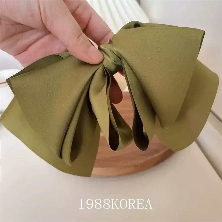 Korean Satin Bow Hairpin Light Luxury Spring Clip — feature 13