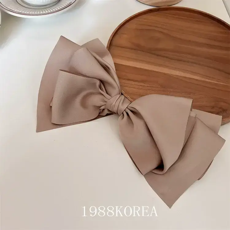 Korean Satin Bow Hairpin Light Luxury Spring Clip — feature 14