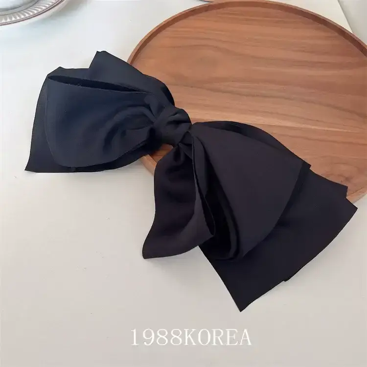 Korean Satin Bow Hairpin Light Luxury Spring Clip — feature 16
