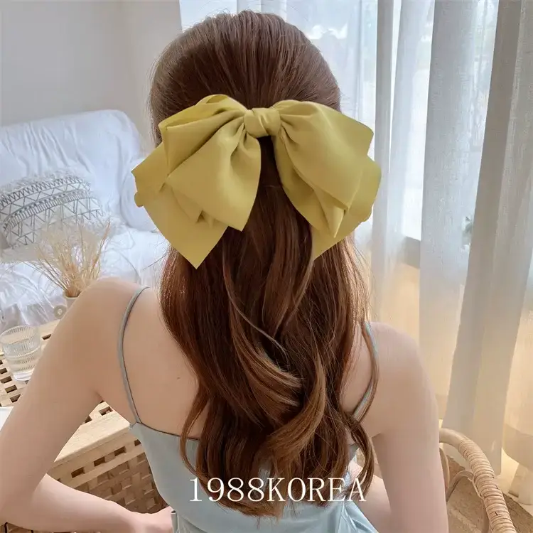 Korean Satin Bow Hairpin Light Luxury Spring Clip — feature 8