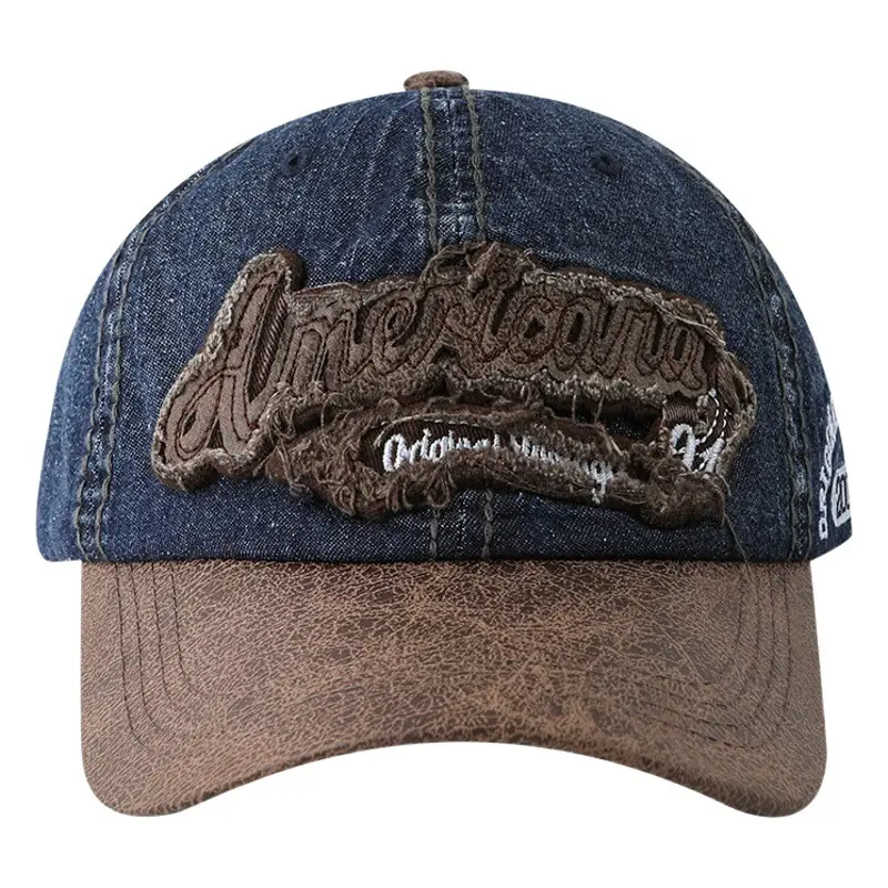 Women Baseball Cap Korean Washed Retro Denim Sunshade