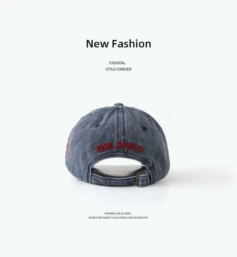 American Style Distressed Duckbill Cap with Embroidery — feature 4