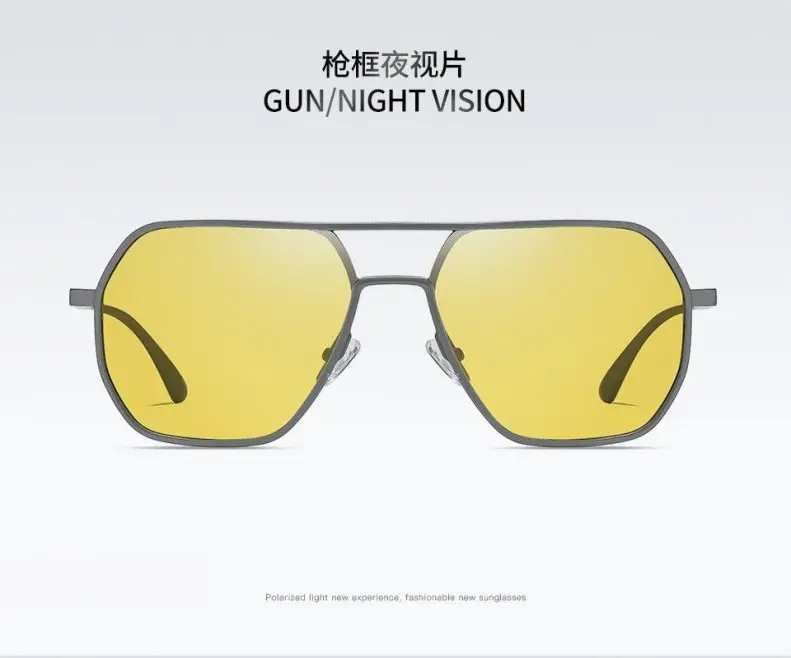 Aluminum-Magnesium Polarized Sunglasses Uv400 Day and Night Color-Changing Glasses Outdoor Driving Men's Sunglasses High-End — feature 24