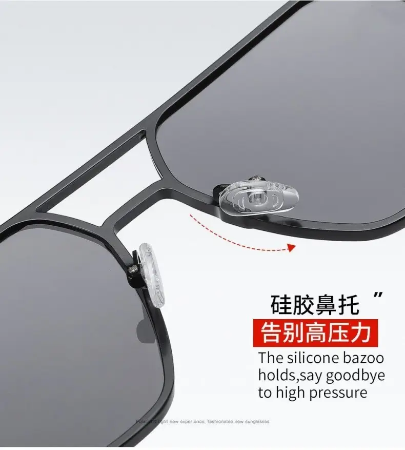 Aluminum-Magnesium Polarized Sunglasses Uv400 Day and Night Color-Changing Glasses Outdoor Driving Men's Sunglasses High-End — feature 27