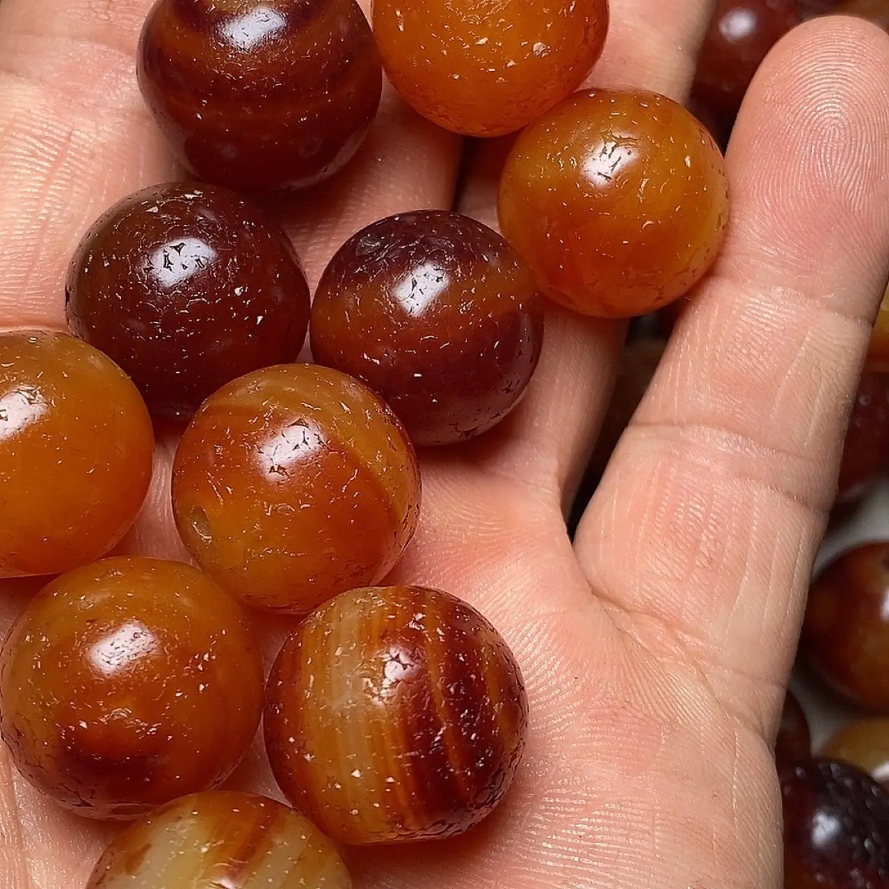 Red Agate Antique Beads Wholesale Large Round Beads - Image 2