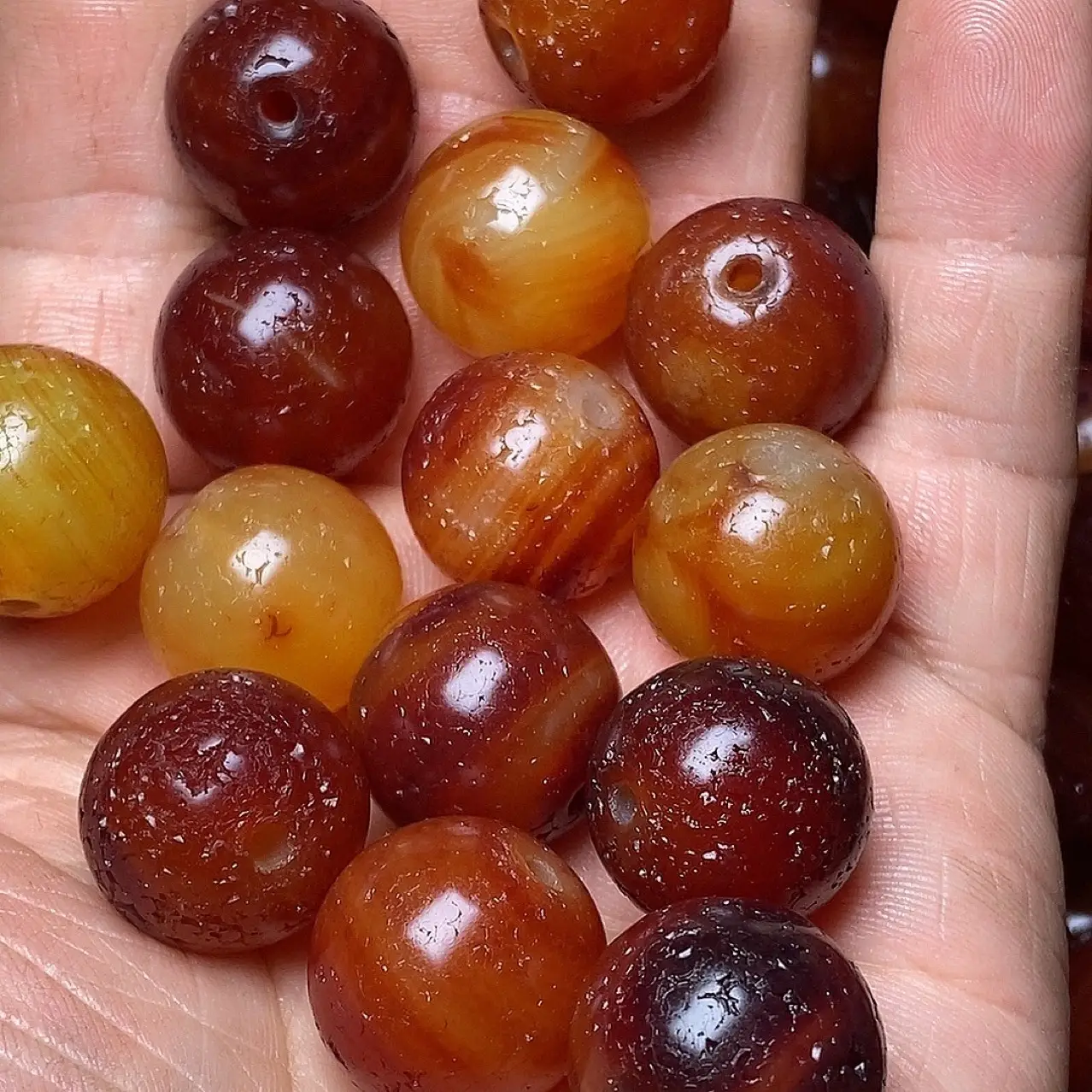 Red Agate Antique Beads Wholesale Large Round Beads - Image 4