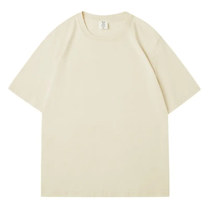 Men's Beige Cotton T-Shirt 230g Loose Fit