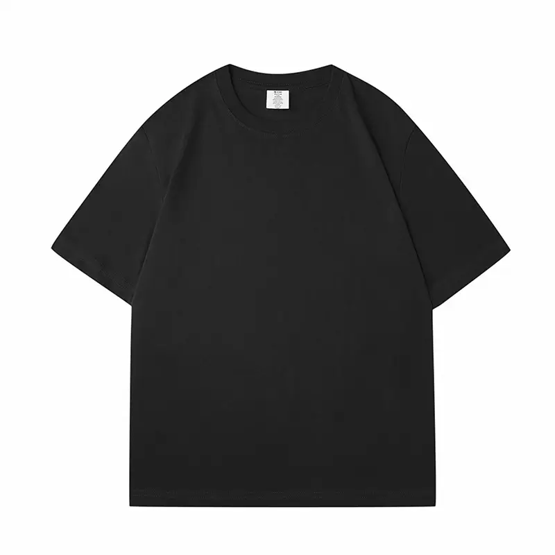 Men's Beige Cotton T-Shirt 230g Loose Fit - Image 2