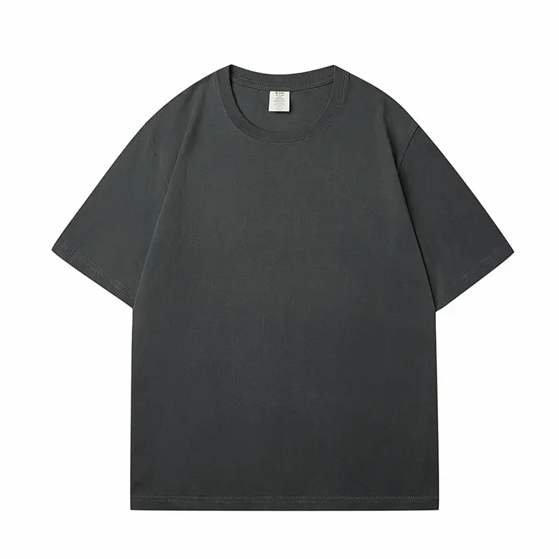 Men's Beige Cotton T-Shirt 230g Loose Fit - Image 3