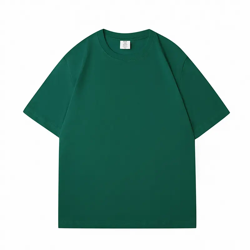 Men's Beige Cotton T-Shirt 230g Loose Fit - Image 4