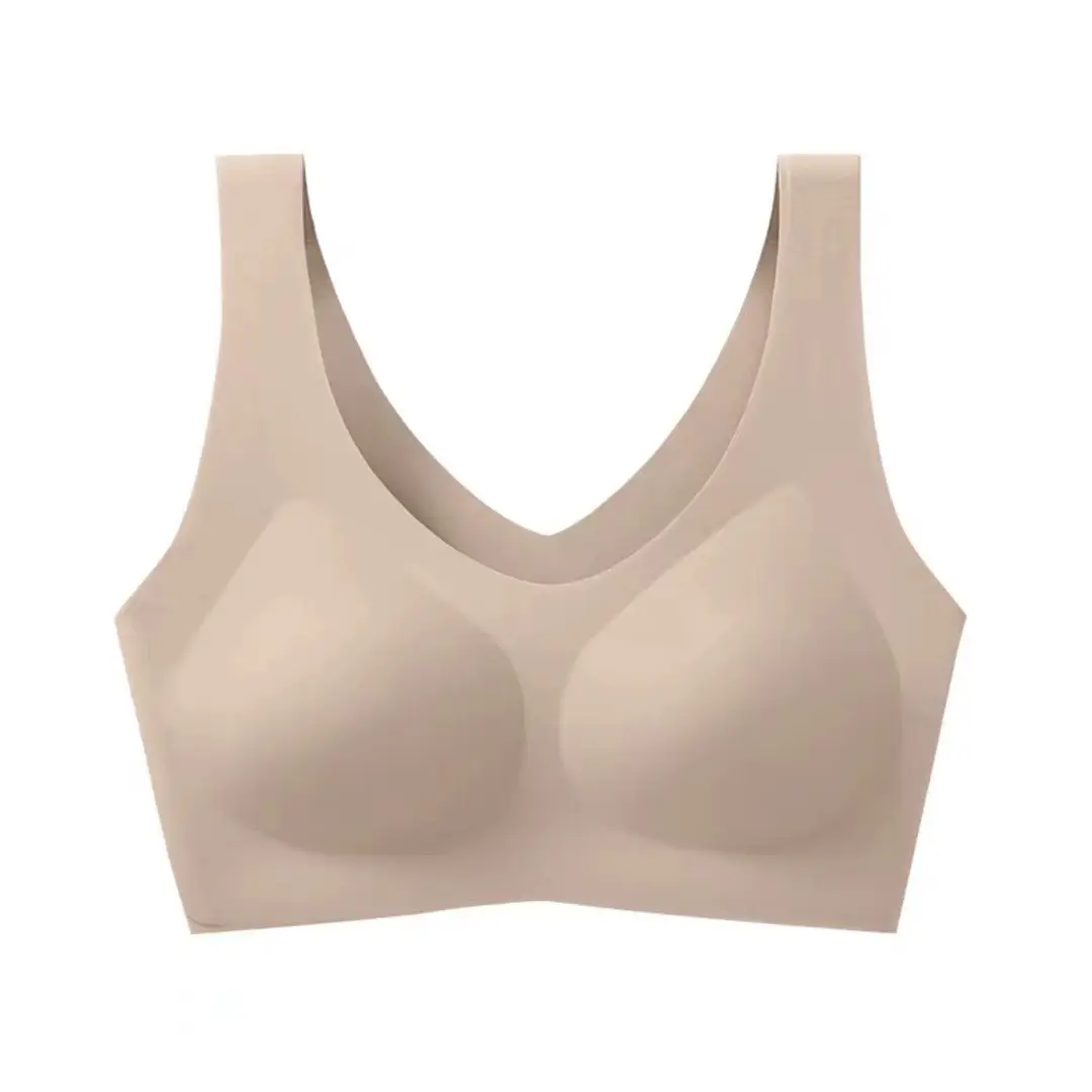 Traceless Cloud Underwear Women's No Size No Steel Ring Bra Large Chest Small Fixed Cup Thin Sports Vest Beautiful Back - Image 12