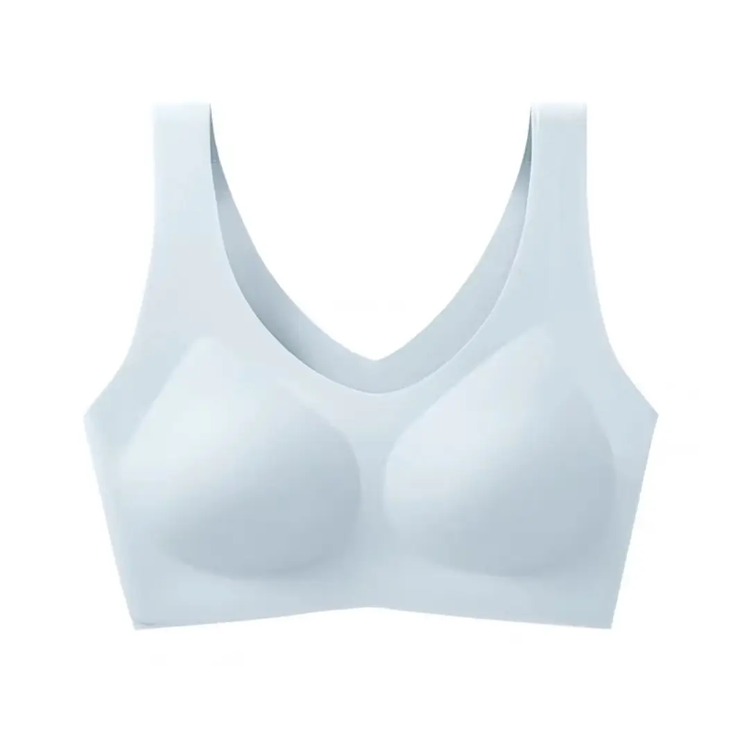 Traceless Cloud Underwear Women's No Size No Steel Ring Bra Large Chest Small Fixed Cup Thin Sports Vest Beautiful Back - Image 4