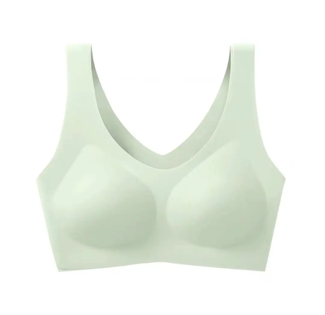 Traceless Cloud Underwear Women's No Size No Steel Ring Bra Large Chest Small Fixed Cup Thin Sports Vest Beautiful Back - Image 7