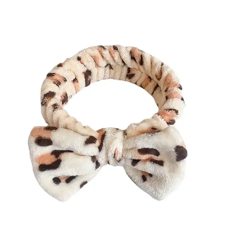 Red Bow Hairband with Leopard Print for Women - Image 40