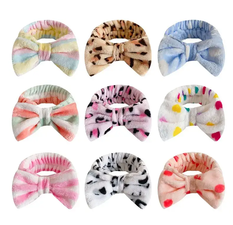 Red Bow Hairband with Leopard Print for Women — feature 6