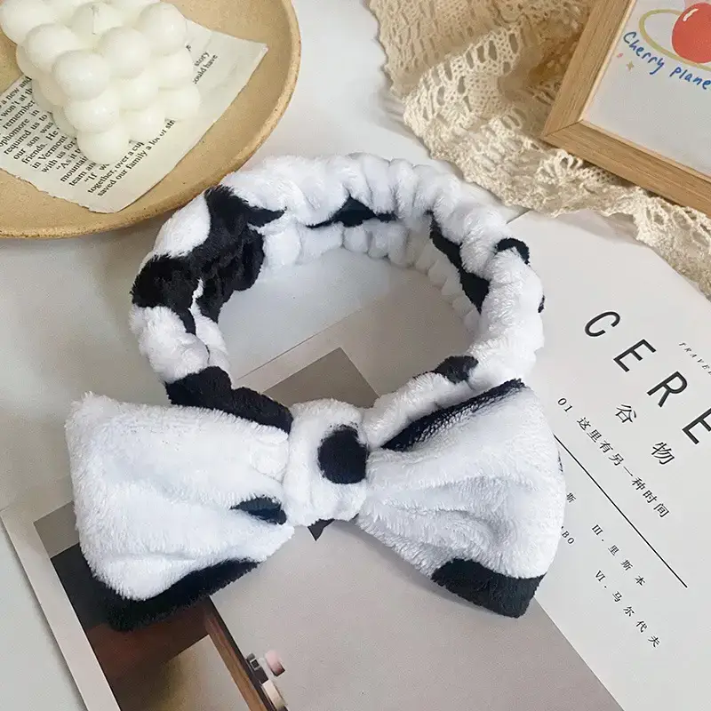 Red Bow Hairband with Leopard Print for Women - Image 34