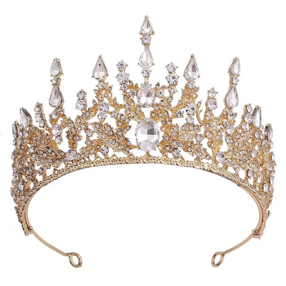 Red Rhinestone Wedding Crown Headdress for Women — feature 15