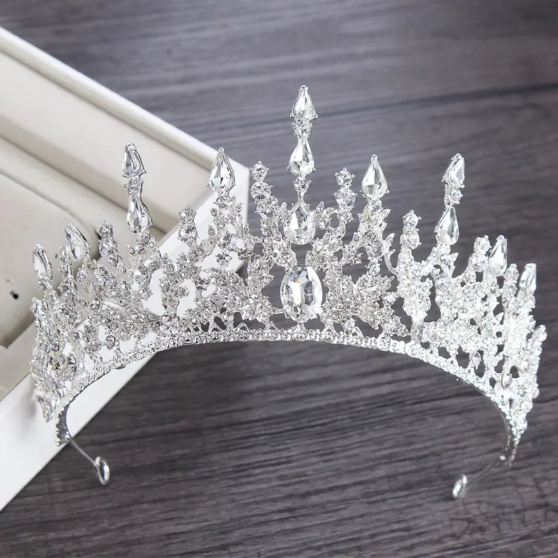 Red Rhinestone Wedding Crown Headdress for Women — feature 7
