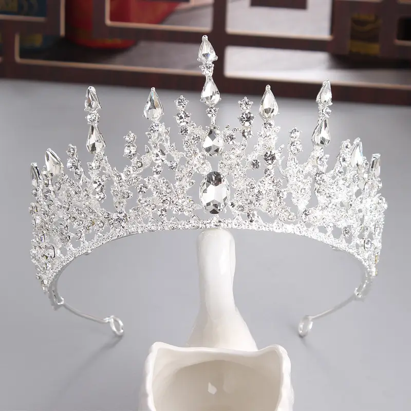 Red Rhinestone Wedding Crown Headdress for Women — feature 8