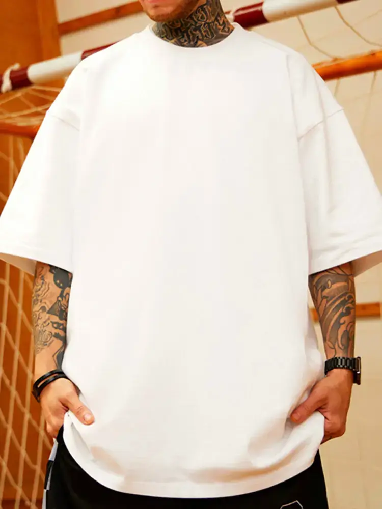 White Cotton Short Sleeve T-Shirt for Men - Image 12