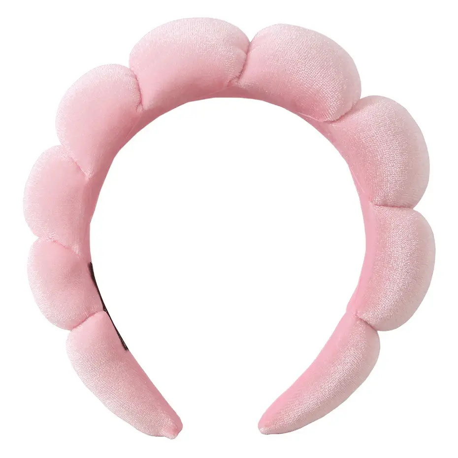 Pink Velvet Hair Band with Soft Foam End