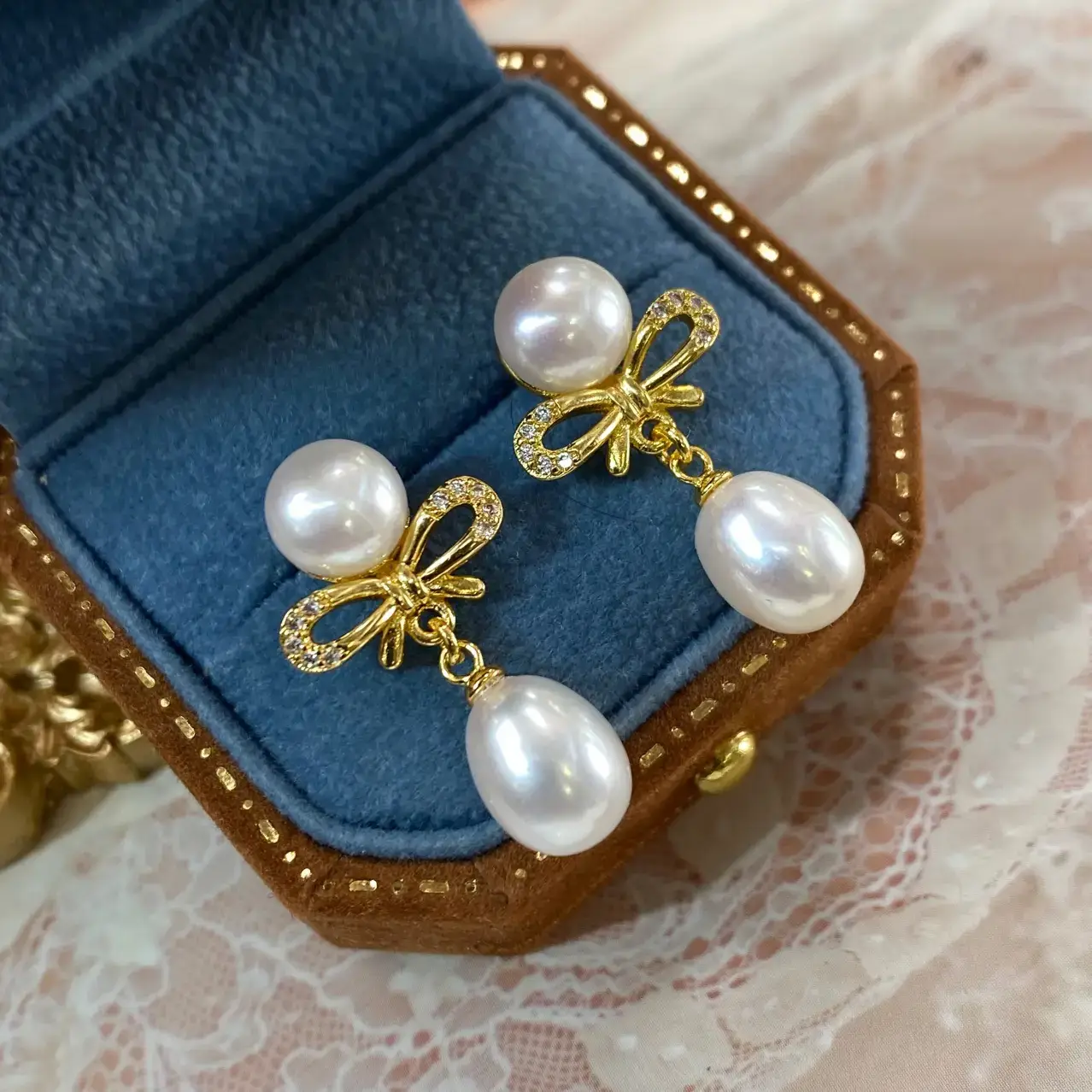 18K Gold Injected Pearl Tassel Earrings for Women — feature 12