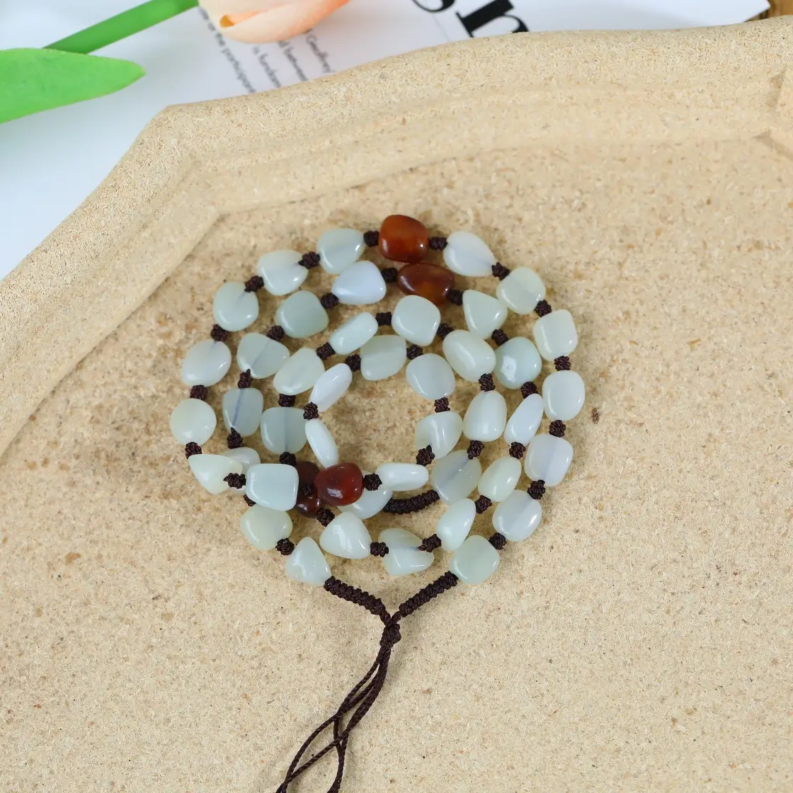 Xinjiang Hetian Jade Red Leather Bracelet for Men Women
