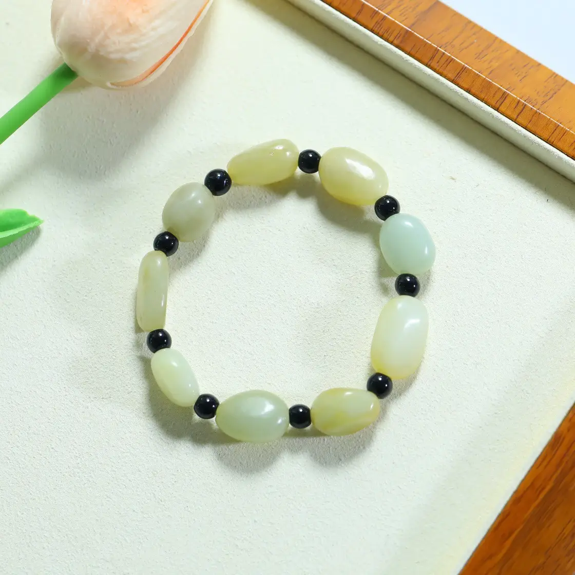 Xinjiang Hetian Jade Red Leather Bracelet for Men Women