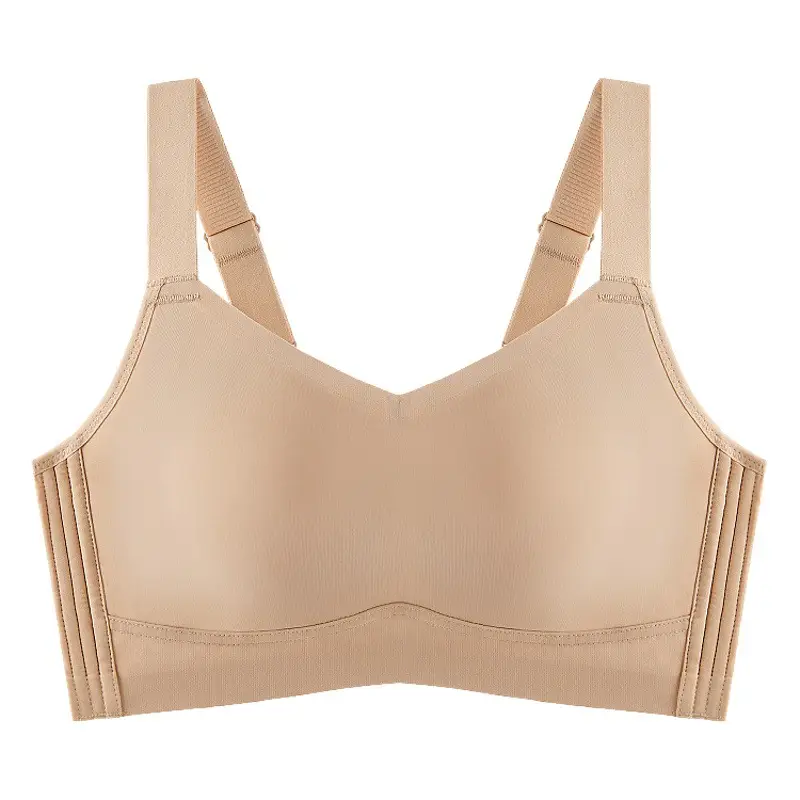 Traceless Strapless Bra Pink Thin Cup Large