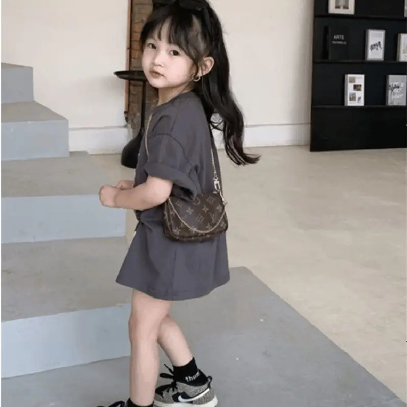 Girls Cotton T-Shirt Short Sleeve Casual Bottoming Shirt - Image 3