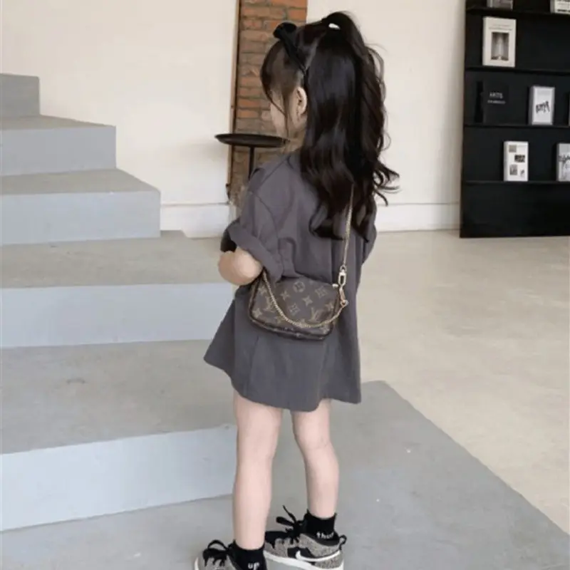 Girls Cotton T-Shirt Short Sleeve Casual Bottoming Shirt - Image 5