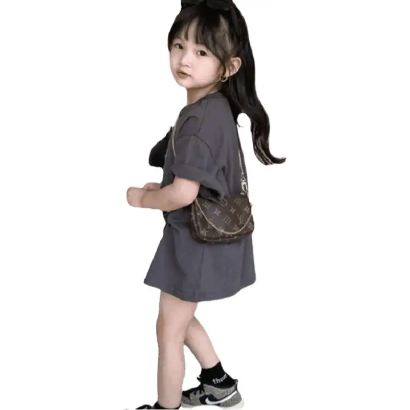 Girls Cotton T-Shirt Short Sleeve Casual Bottoming Shirt