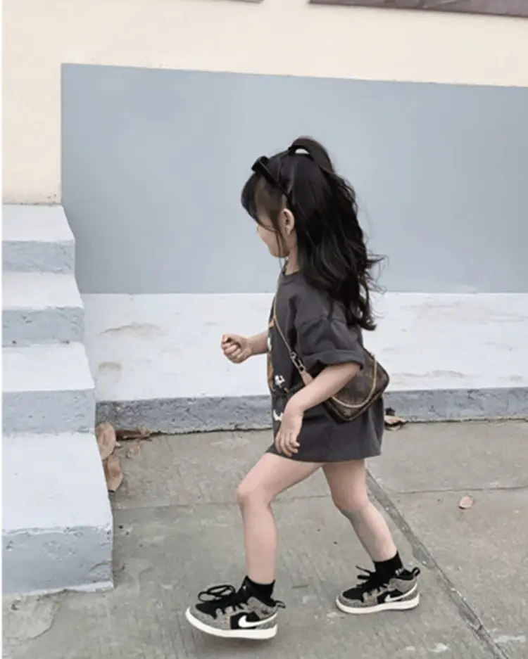 Girls Cotton T-Shirt Short Sleeve Casual Bottoming Shirt — feature 6