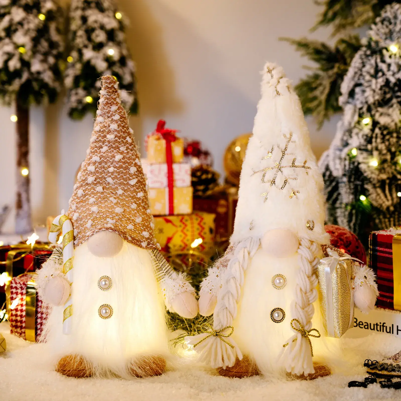 Christmas Decorative Dolls with Glowing Lights