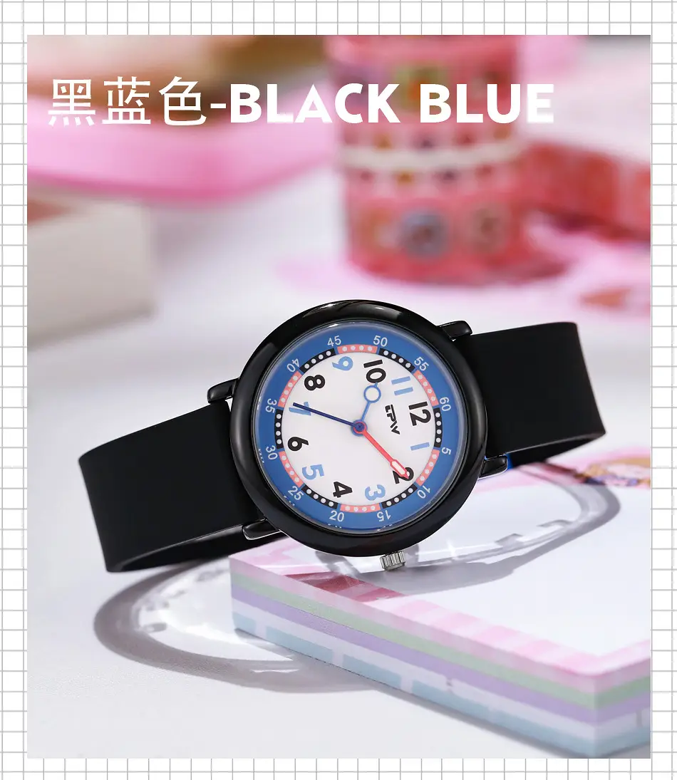 Luminous Student Watch Blue Silicone Sports Waterproof — feature 24