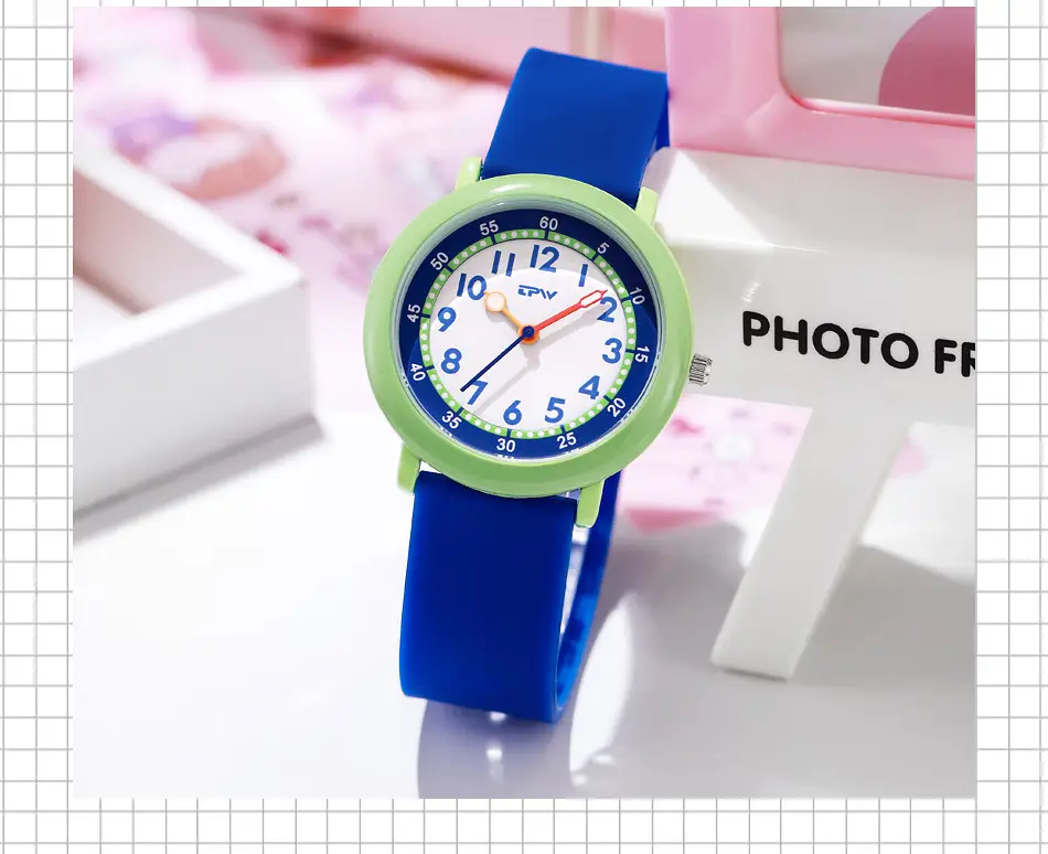 Luminous Student Watch Blue Silicone Sports Waterproof — feature 27