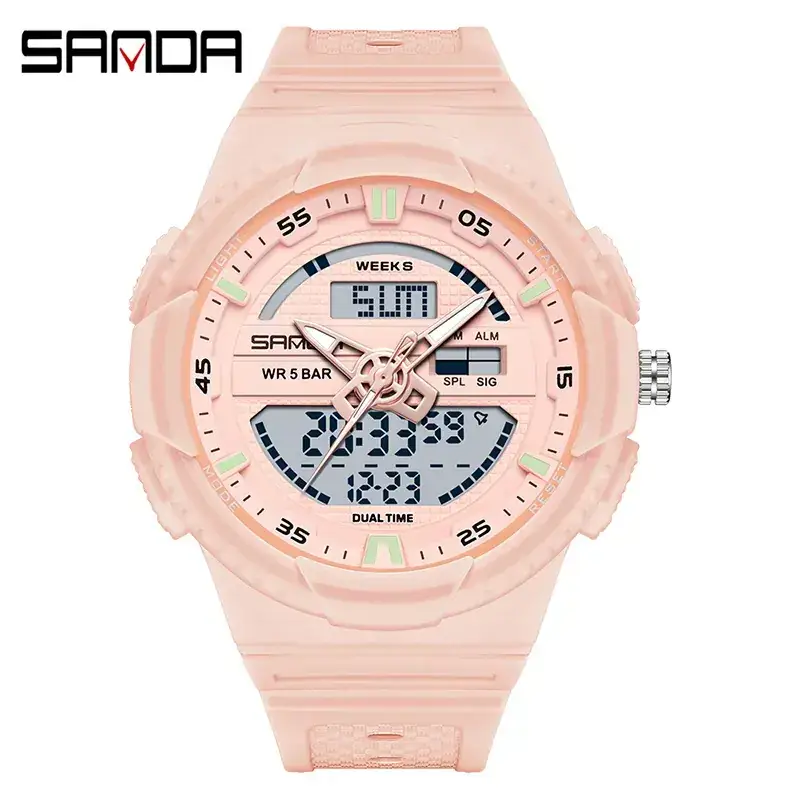 Sanda Pink Digital Analog Watch for Teens - Image 3