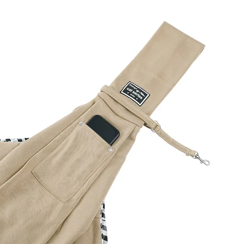 Large Capacity Dog & Cat Bag Beige Crossbody