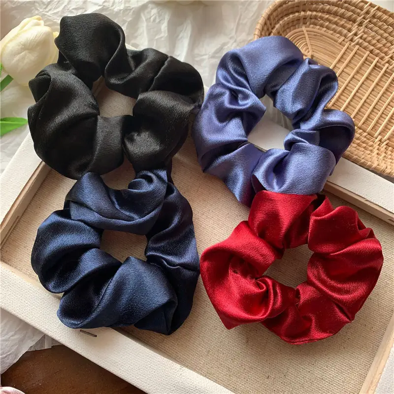 Pink Satin Hair Scrunchie for Women — feature 10